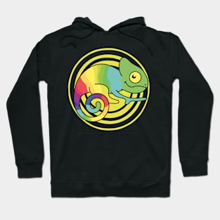 Chameleon animal rainbow Hoodie